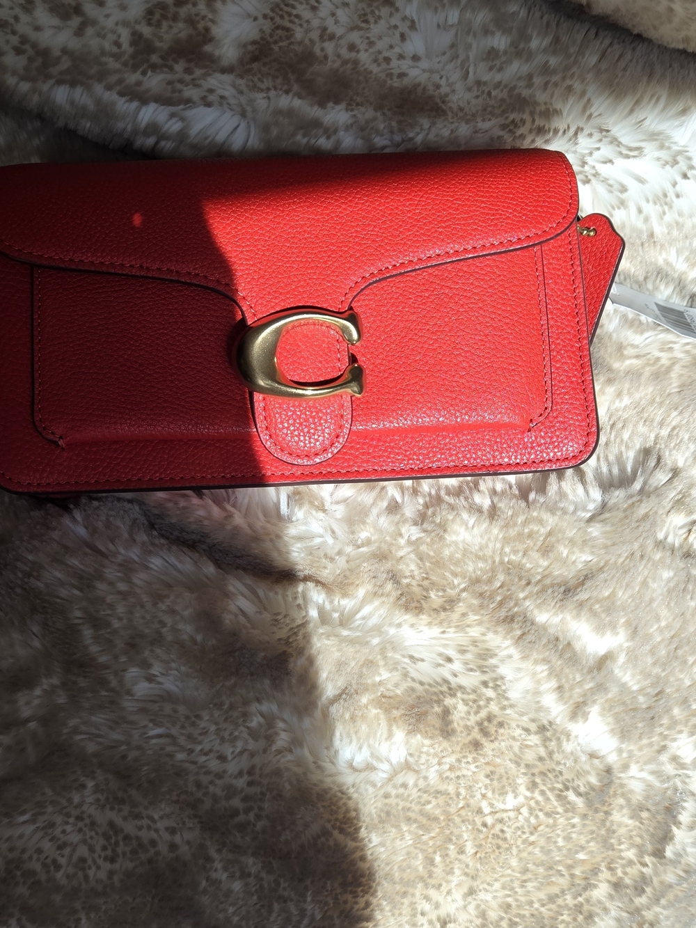 Red Coach Tabby Chain Clutch